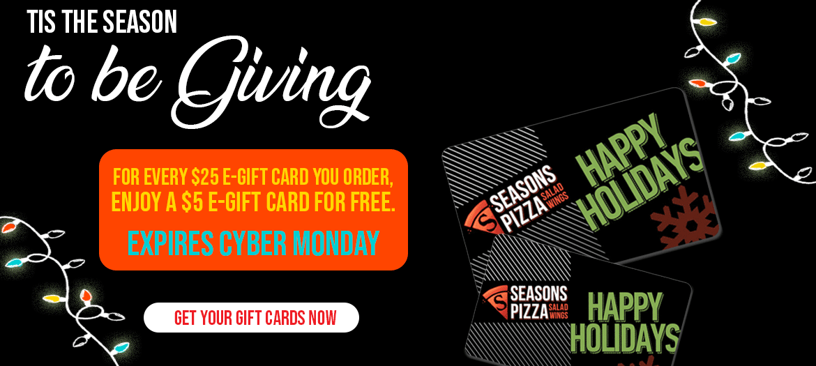 Get a E-Gift card for youserf or a friend