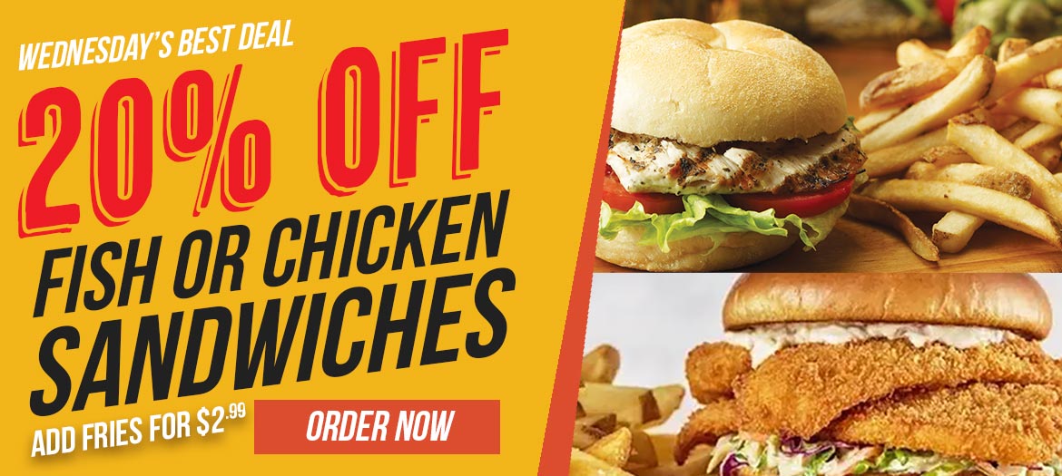Every Wednesday Sandwiches 20% Off