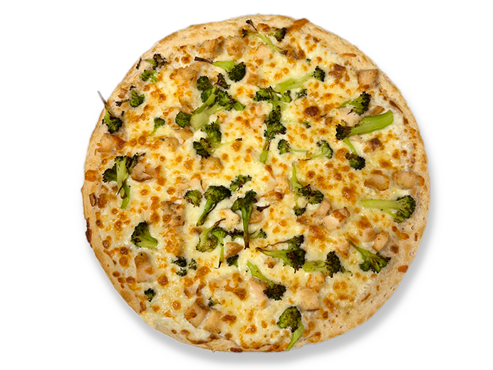 Chicken Broccoli Alfredo Pizza